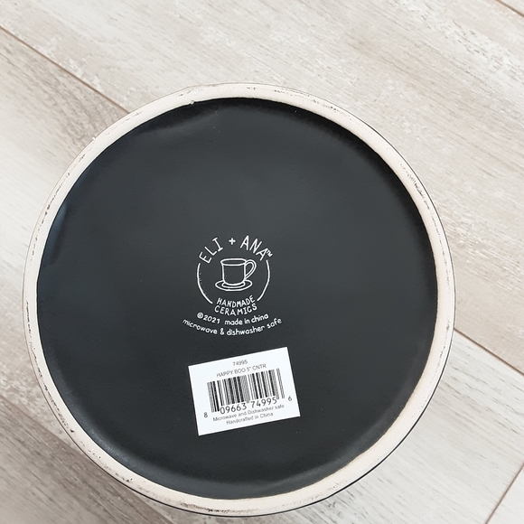 halloween Happy Boo Ghosts Black Ceramic Canister NEW! 5in candy pet treats - Picture 4 of 4